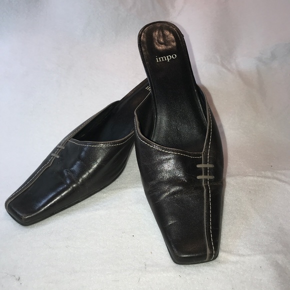 IMPO, BROWN SLIP ONS, SIZE 10